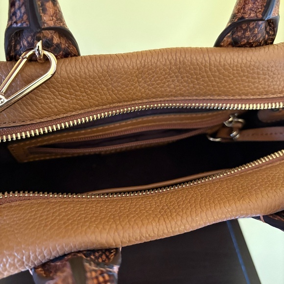 Michael Kors Rollins Small Snake Embossed Pebble Leather Satchel - Picture 5 of 8